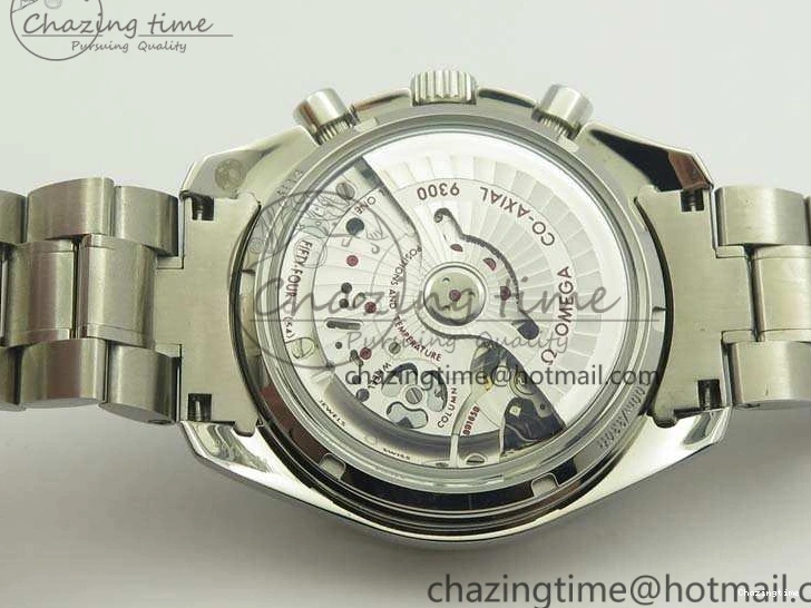 0306 TechFriendly SpeedMaster MoonWatch SS OMF 1:1 Best Edition Black Red Dial On SS Bracelet A9300 V 8092